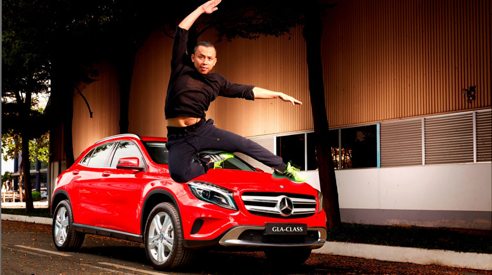 Kiện tướng dancesport Chí Anh “nổi loạn” bên Mercedes GLA