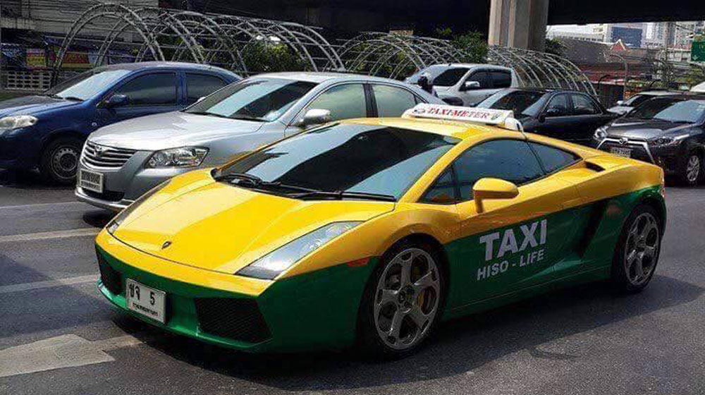 Siêu xe Lamborghini Gallardo làm taxi tại Thái Lan