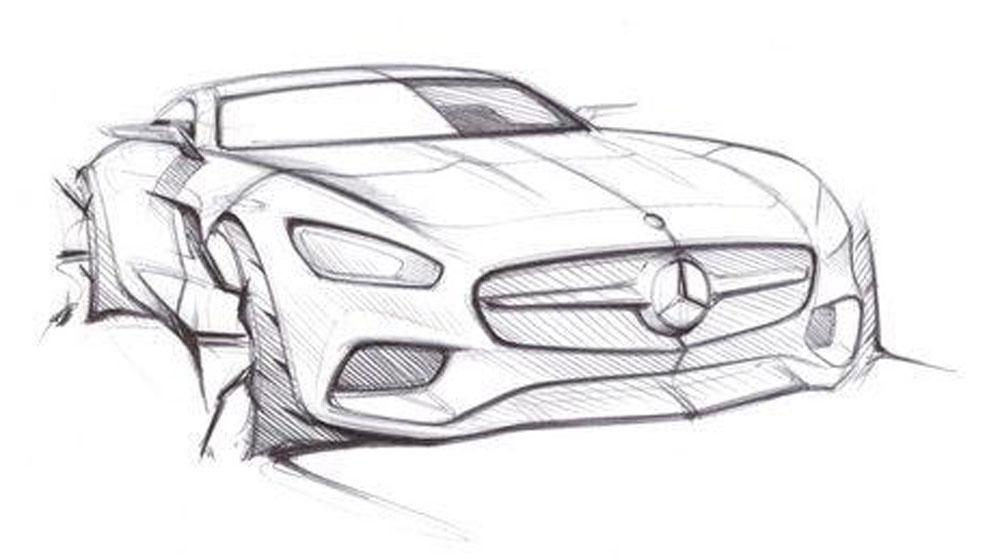 Hình ảnh phác thảo Mercedes-AMG GT.